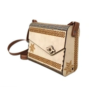 KIZLYER Decorative Lesser Cutting Wooden Purse Wooden Clutch For Girls And Women - Free Size, Wooden, Clutch, pack of 1